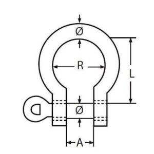 Manille lyre A4 ø6mm