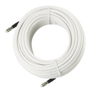 Câble coaxial RG8X - 50 Ohms - 12m blanc - terminaison FME