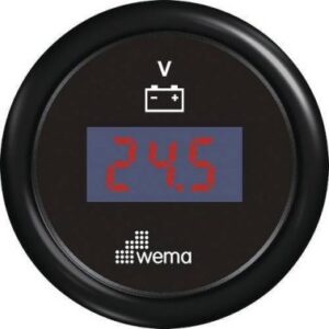 Blackline ø52mm voltmètre digital 8-32V - noir