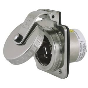 Socle HBL363SS mâle inox 230V - 63A