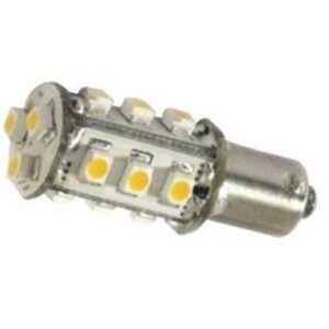 Ampoule BA15D 8-35V 2,5W - 18 LED blanc chaud - ø22x45mm