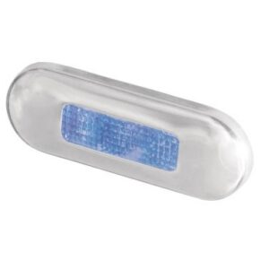 Oblong courtesy LED lampe de marche blanc - 10-33V inox poli
