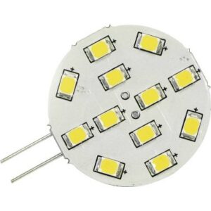 Ampoule G4 horizontale 8-35V 2W - 12 LED blanc froid - ø30mm