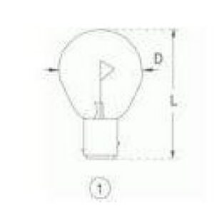 Ampoule BAY15D cylindrique 24V 25W