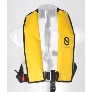 Gilet gonflable XF auto avec harnais - jaune pvc
