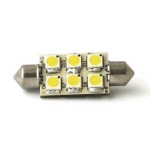 Navette SV8.5 8-35V 1W - 6 LED blanc chaud - ø42x16mm