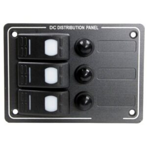 Tableau électrique étanche - 3 positions - ABS noir