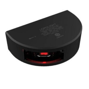 Feu de navigation tribord 112.5° rouge 3 mn  - aluminium noir