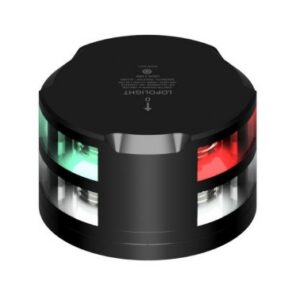 Combiné bâbord-tribord 112.5° - poupe 135° - mouillage 360° - 2mn - aluminium noir - flat base