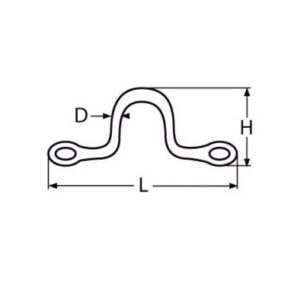 Pontet renforcé plat A4 37x13mm