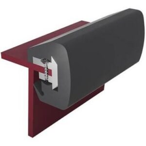 Liston, noir, pour bateaux en acier, 42 x 38 mm, complet