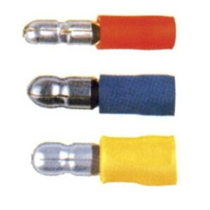 Fiche male ronde rouge ø4