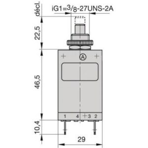 Disjoncteur unipolaire à poussoir - 20A - Série 257
