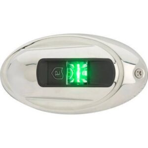 LightArmor - feu de navigation - vertical - inox - oval - vert