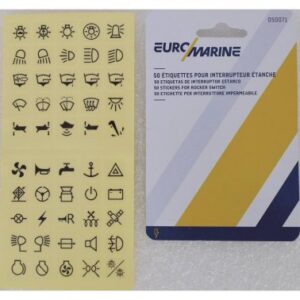 Etiquette pour interrupteur à bascule avec éclairage LED