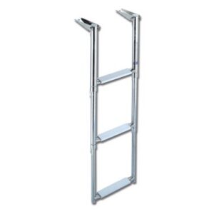 Echelle inox 3 marches - téléscopique