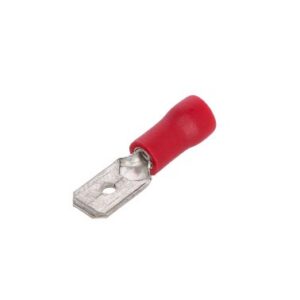 Cosse 6,3mm languette mâle rouge - lot de 100