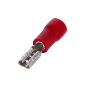 Cosse 2,8mm clip femelle rouge - lot de 100
