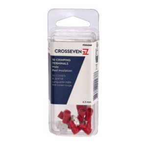 Cosse 6,3mm languette mâle rouge - lot de 10