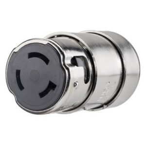 Prise HBL63CM laiton nickelé femelle 125V - 50A