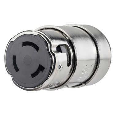 Prise HBL63CM laiton nickelé femelle 125V - 50A