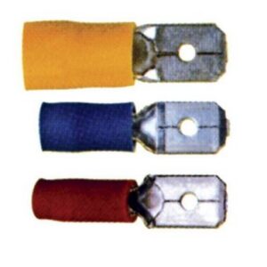 Fiche plate bleu 6.3x0.8