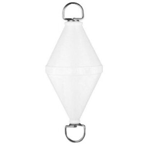 Bouée de mouillage biconique tige inox ø32 x 80 cm - blanc
