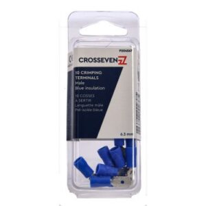 Cosse 6,3mm languette mâle bleue - lot de 10