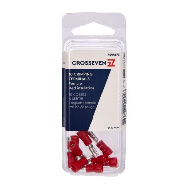 Cosse 6,3mm clip femelle rouge - lot de 10