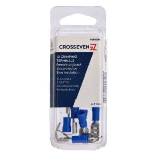 Cosse 6,3mm languette de dérivation avec clip bleu - lot de 10